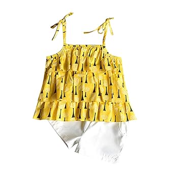 KERULA Anzug Mode Kinder Unisex MäDchen Jungen Pyjama SchlafanzüGe T-Shirt Kleinkind Baby Outfits Kleidung Print Weste Tops+S