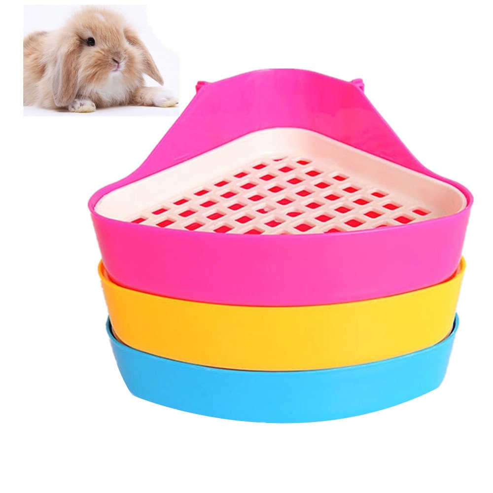 DesignerBox Pet Litter Tray, Small Animal Triangle Toilet Potty Trainer