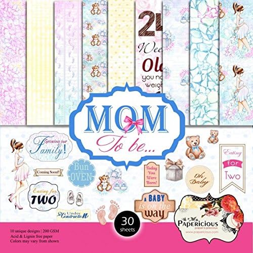 Papericious Designer Edition Paper Pack - Mom To Be 6"X6"