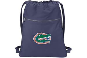 Broad Bay University of Florida Drawstring Backpack RICH CANVAS Florida Gators Cinch Bag (Navy)