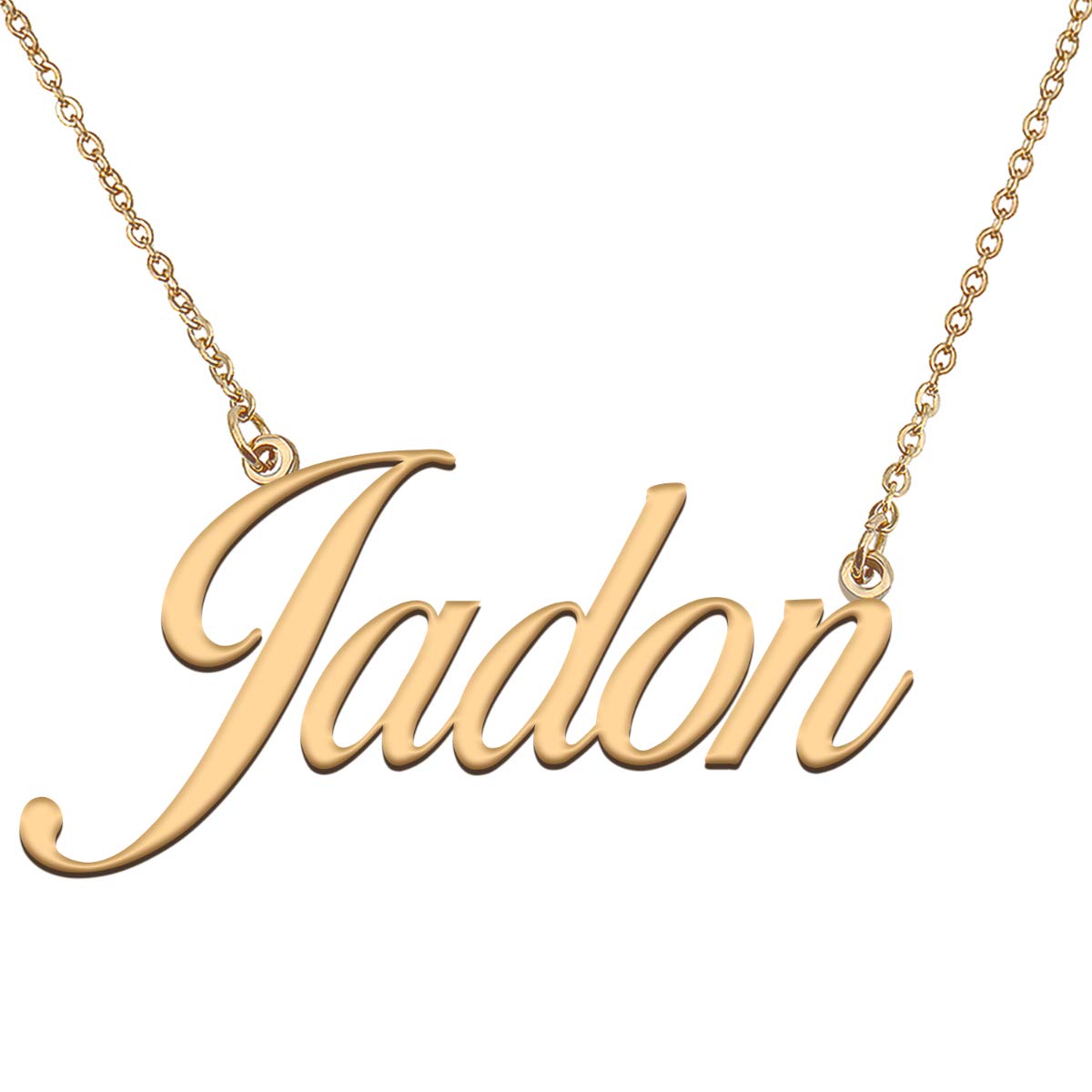 HUAN XUN Customized Custom Simple Any Name Necklace