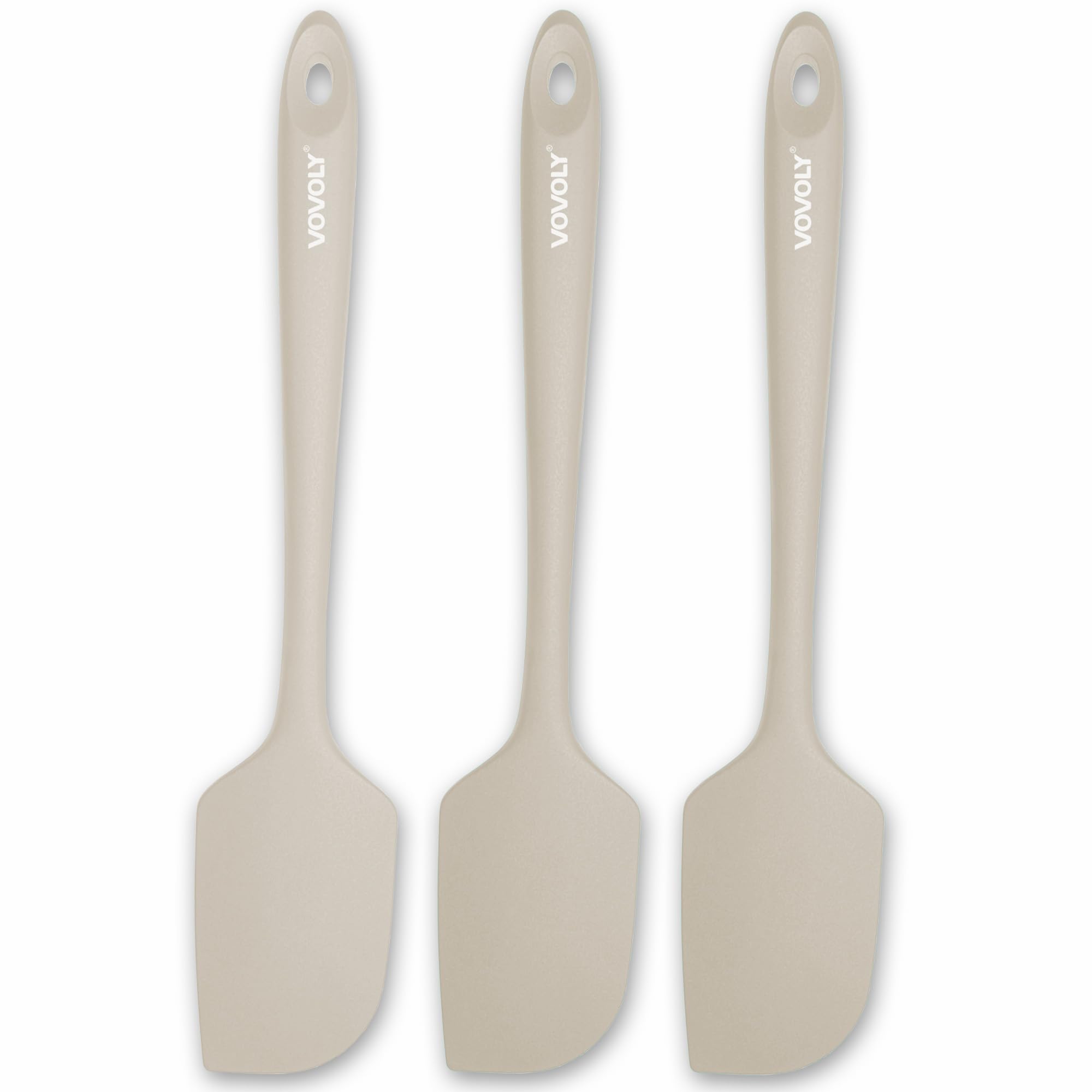 Photo 1 of ***PARTIAL SET (2/3) - PRICE ADJUSTED*** 3 Pack Large Silicone Spatula for Kitchen,600°F Heat resistant Rubber Spatulas for Baking,Cooking, Scraping,and Mixing,Non Stick Kitchen Utensils, BPA Free, 11.2 IN, Khaki