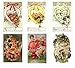 Large Stickers (each sticker 2.5"x3.5", pack 6 pcs) Valentine Day Love Cupids FLONZ Vintage