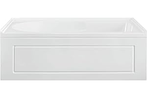 Swiss Madison Well Made Forever SM-AB560, Concorde 60 in. x 32 in. Acrylic Glossy White, Alcove, Integral, Right-Hand Drain, Apron Bathtub