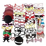 Photo Booth Props for Wedding Birthday Party Thanksgiving Christmas 76PCS