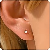 Dabovos Stud Earrings for Women Dainty 18K Gold Plated Cubic Zirconia Stud Earrings Cute Small Stud Earring Simple Piercing Jewelry Gift