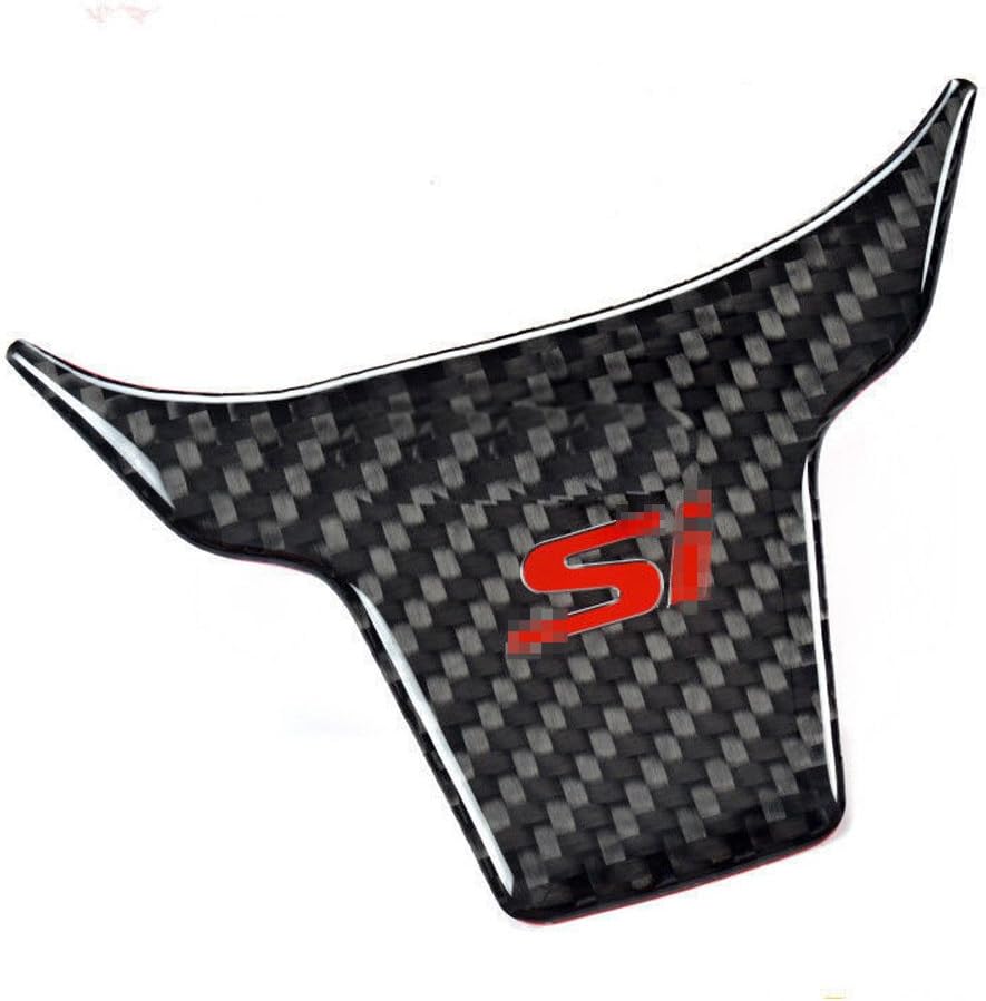 ZXMOTO Carbon Fiber Inner Steering Wheel Cover Trim Refit Fits for Honda Civic Si 2016-2017 2018