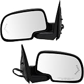 TRQ Mirror Set 2 Piece Heated Memory Power Folding Turn Signal | For 03-06 Cadillac Escalade 01-06 Chevrolet Avalanche 1500 2500 Silverado Suburban Tahoe 03-06 GMC Sierra 1500 Yukon XL