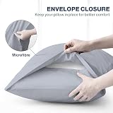 DN Collection Pillow Cases 2 Pack 50x75cm Grey 100% Microfiber OEKO-TEX view 4