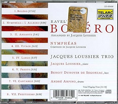 Ravel S Bolero Jacques Loussier