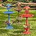 BrylaneHome Solar Bird Bath - Bronze