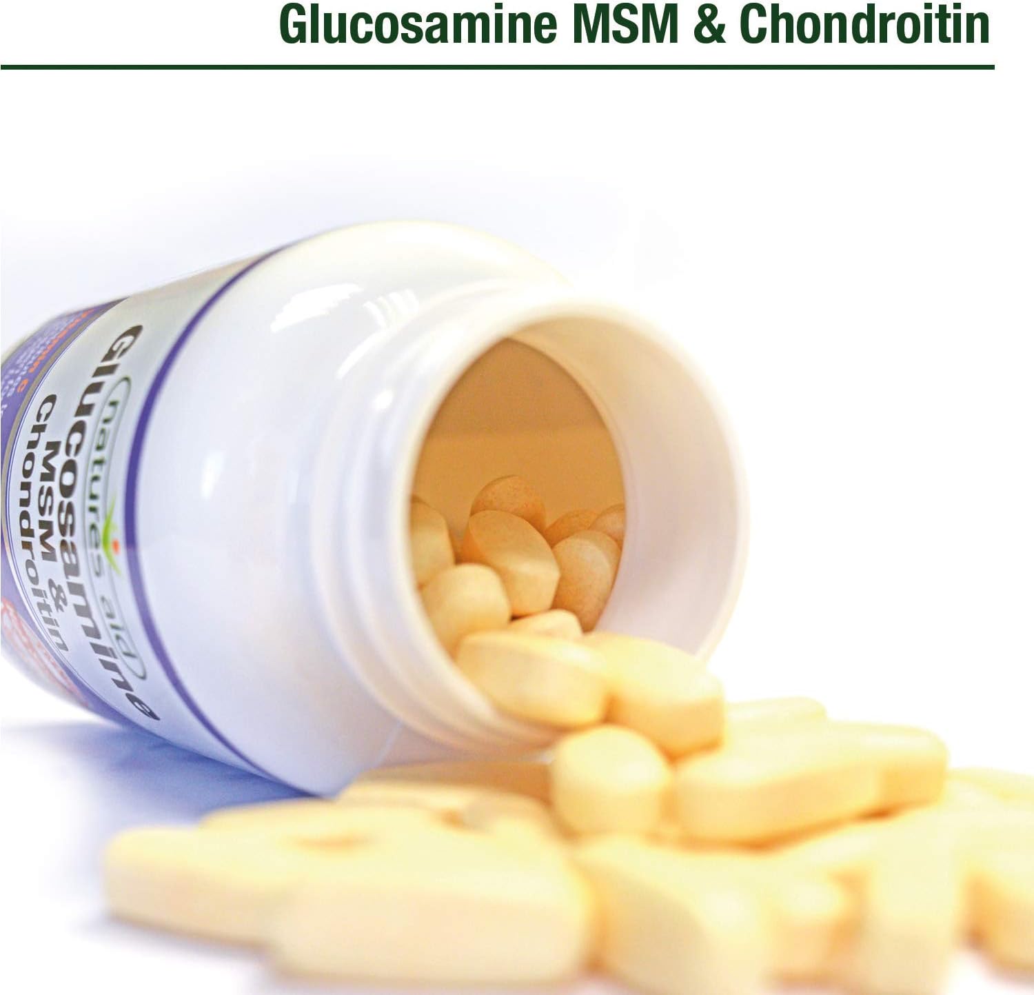 Natures Aid Glucosamine MSM & Chondroitin with Vitamin C, High Strength Joint Support, Mobility & Cartilage Health - Image 3