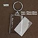 King&Pig 50pcs Key Chains Key Rings Transparent Clear Picture Photo Frames can open Keychains (rectangle)