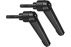 CoCud Clamping Lever Handles, M5 x 16mm Male Thread, Adjustable Quick Release Locking Rotating Bolt Knobs Black - (Applications: for Lathe Machinery), 2-Pieces