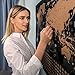 Scratch off Map of the World XL Poster - US States outlined - Extra Large size 33
