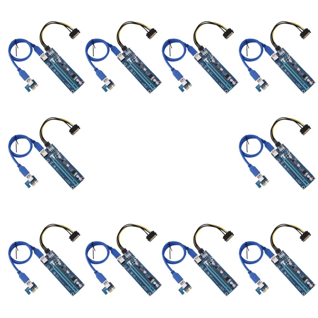 GPU Mining Riser PCI-E 16x To 1x Powered Riser Card - With 60cm USB 3.0  Cable & 6-Pin Power - For Crypto Mining Rigs Sata To Usb Adapter