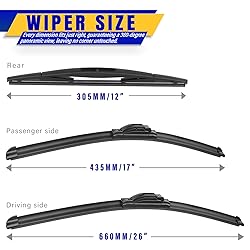 3 wipers Replacement for 2017-2021 2022 Honda CRV