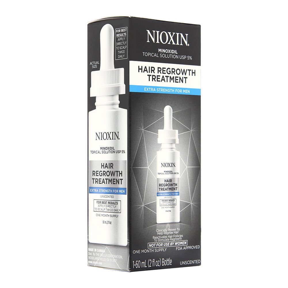 Nioxin Hair Regrowth Kit for Men | Shampoo, Conditioner and 5% Minoxidil Treatment | 1 to 3 Month Supply