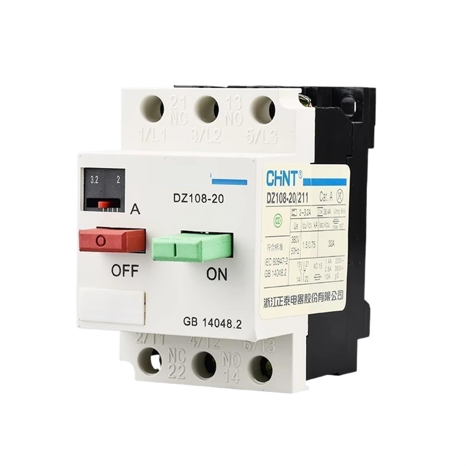 USWZHCY Circuit Breaker DZ108-20/211 Moulded Case