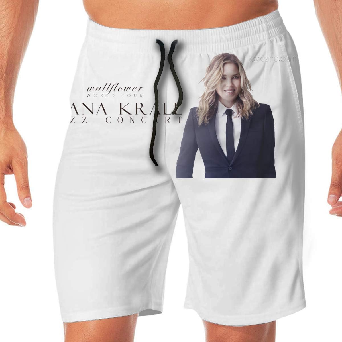 SheyAnsh Diana Krall Mens Beach Pants Drawstring Elastic