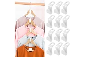 UNEFCYC 50 PCS Space Saving Hanger - 2024 New Clothes Hanger Connector Hooks, Stacking Hanger Hooks Space Saver, Premium College Dorm Room Essentials, Plastic Closet Organizers and Storage (White)