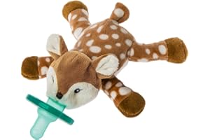 Mary Meyer WubbaNub Infant Pacifier, 6-Inches, Amber Fawn