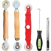Tworider Screen Repair Kit &amp; Window Screen Replacement Kit with Spline Roller Tool, Spline Removal Hook, Screen Cutter - Easy to Use 5-in-1 Tool for Screen Door Repair, Windows, Patio &amp; Sliding Doors