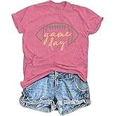 COMIZI Game Day Football Shirts Women Cute Football Season Tshirt Funny Sunday Rugby Tee Tops