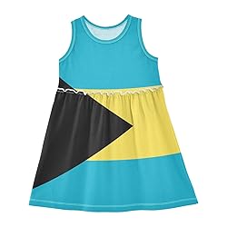 Aflyko Sleeveless Dress for Girl Bahamas Flag
