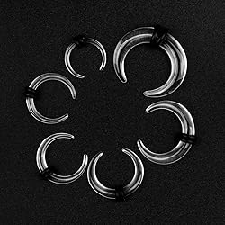 Linkning 30PCS Septum Rings Acrylic C Shape Buffalo