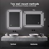 Dripex LED Bathroom Mirror 500x700 mm with Demister IP44 Anti-fog view 6