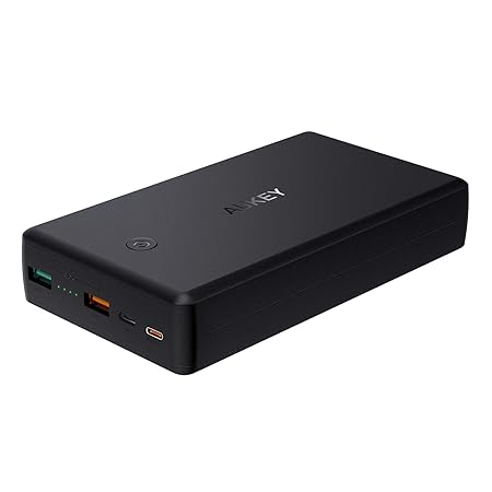 AUKEY Power Delivery Powerbank 26500mAh mit USB C, PD Quick Charge 3.0 Externer Akku für MacBook, iPad, iPhone XS/XS Max/ 8/7