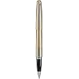 PILOT Metropolitan Collection Gel Roller Pen, Gold Barrel, Zig-Zag Design, Fine Point, Black Ink (91203)