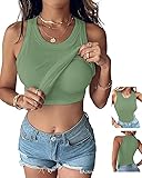 CHICME Tank Tops with Built in Bras Athletic Tank
