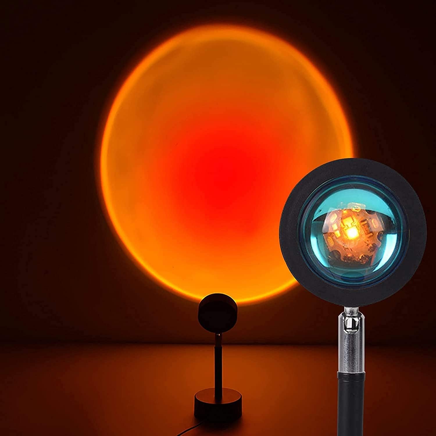 Sunset Lamp Projection LED Light, 180 Degree Rotating Rainbow Sunset Projection Light, Modern