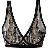 EBY Sheer Bralettes for Women - Seamless and Wireless Mesh Bralette, Back Smoothing Bras for Women