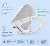 MASS DYNAMIC D-Shape Toilet Seat Soft Close Quick Release White view 6