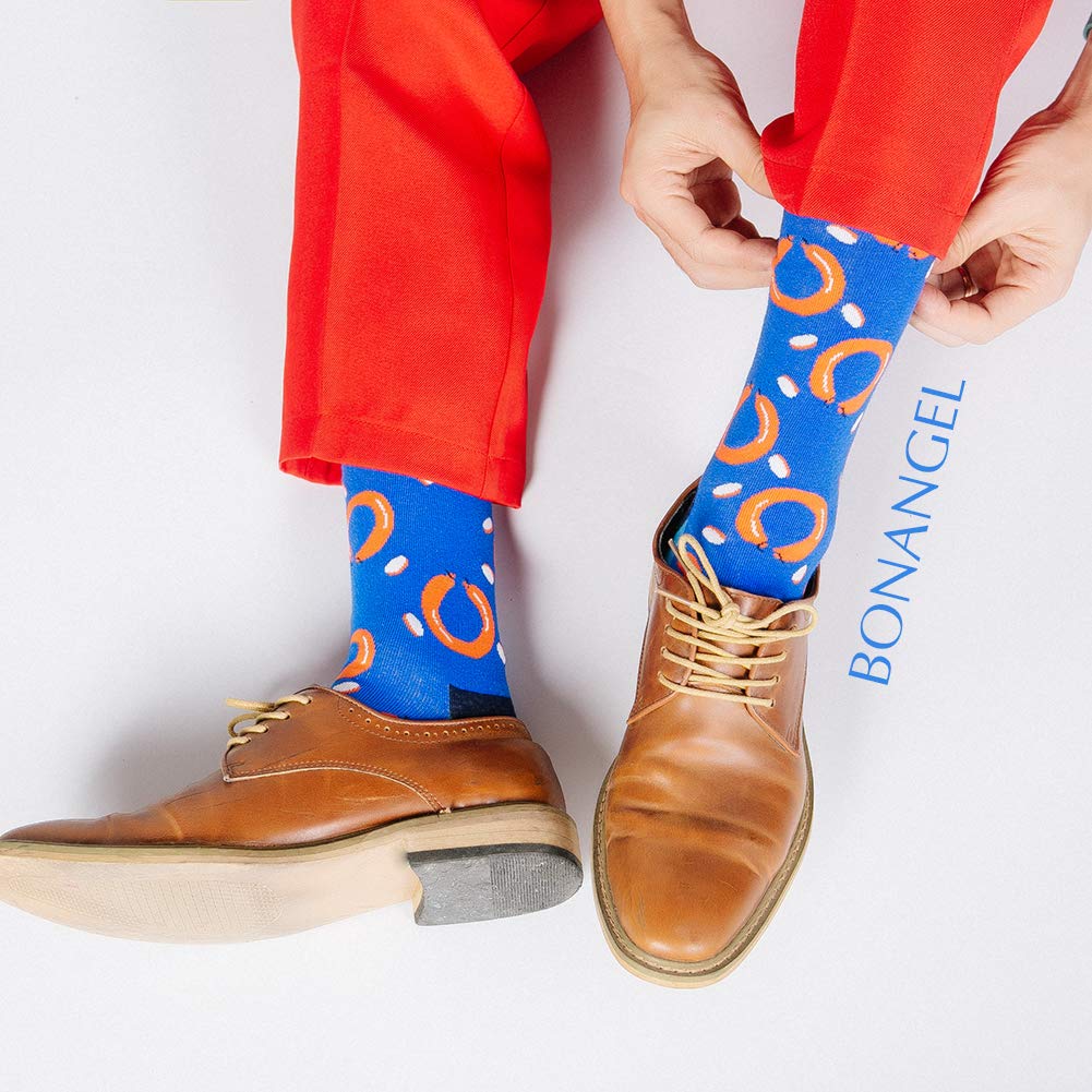 Dress Socks for Men & Women,Colorful Funny Crazy Novelty Fun Dress Socks Pack by Bonangel,Cool Pattern Crew Socks With Gift Box