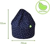 BeanLazy 100% Cotton Large Bean Bag Chair Navy Blue Stars view 3