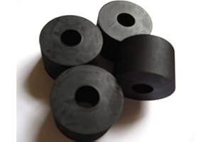 IZZY USA LLC #1 ANTI-VIBRATION PRODUCTS 4-Pack - Made in USA #1 Premium Quality Multi-Purpose Black Neoprene Rubber Spacers 1 1/2" OD x 1/2" ID x 1" Thick (AVS-X19-15), for Home-Industrial-Automotive-Marine & More! Buy The Best!