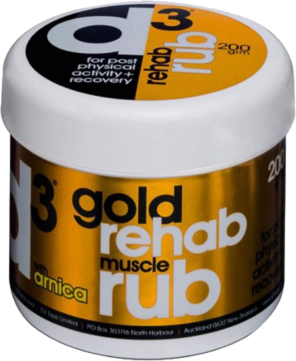 d3Tape Sports D3tape Gold Rehab Muscle Rub Injury Pain Relief 200g