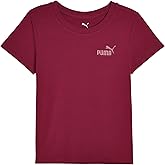 Puma Girls Foundations Core Logo T-Shirt, Slim Fit, Baby Tee Silhouette