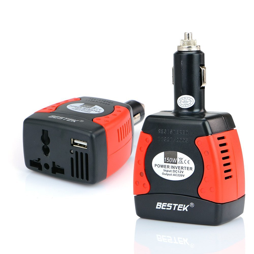 BESTEK MRIU W Inversor V a V con tomacorriente universal y Puerto