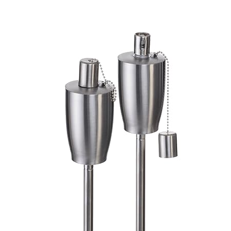 Hussala Ancona Öl Garten-Fackeln aus Edelstahl (Tank,nachfüllbar: 400 ml / Länge: 115 cm) Outdoor Fackel - [2 Stück]