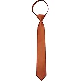 JEMYGINS Solid Color Boys Tie Pre-tied Adjustable Kids Necktie for Age 8-12 Wedding School Graduation