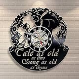 Beauty And The Beast Wall Art Home Decor Vinyl Record Clock