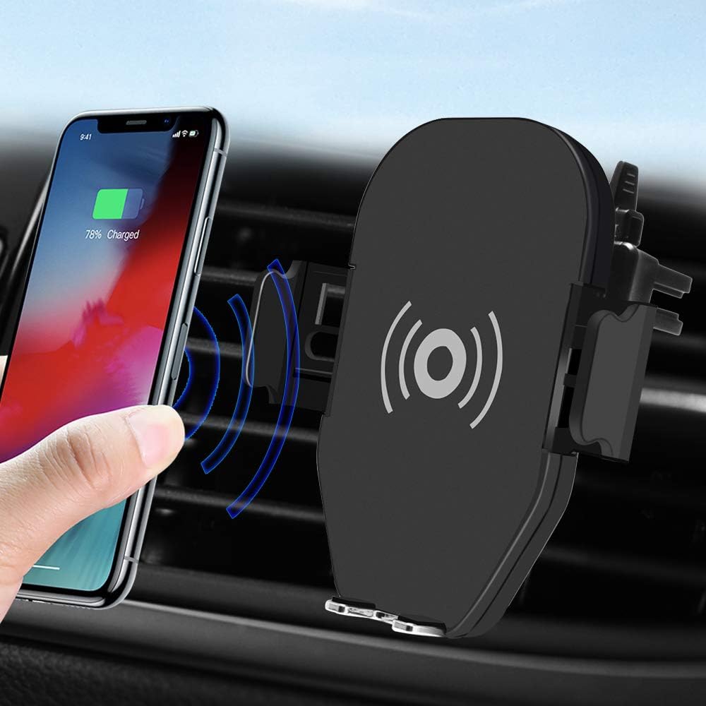 New Wireless Car Charger Mount,Intelligent Induction 10W Fast Charging Qi Car Phone Holder Air Vent Dashboard Compatible Samsung Galaxy S10 /S10+/S9 /S9+/S8 /S8+,iPhone Xs Max/Xs/XR/X/ 8/8 Plus