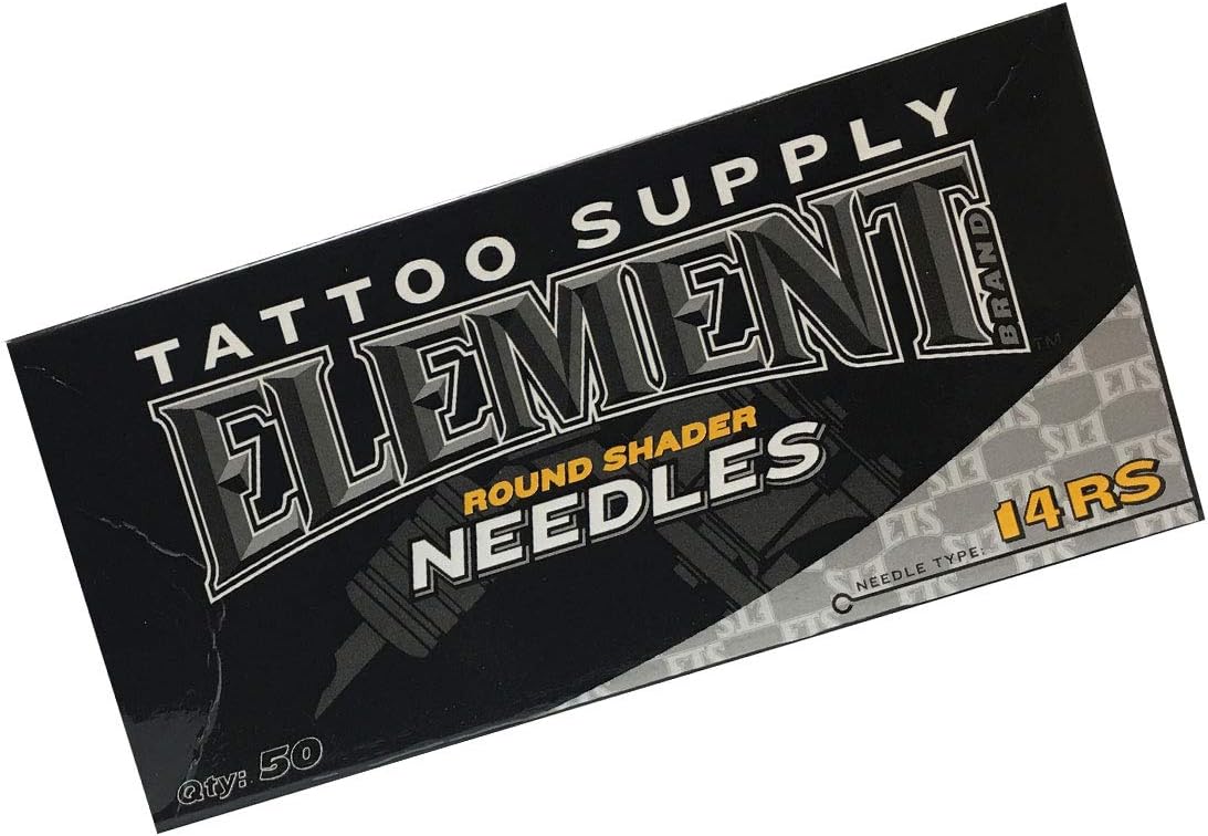 Tattoo Needles - Long Bar - Round Shader - Loose - Box of 50 - Long Taper - 14RS