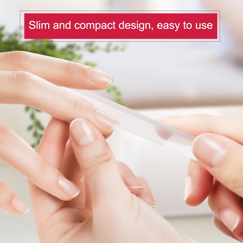 Professional Nano Cristal Limes à ongles, Aroc Manucure Pédicure Soin des ongles poli fichier ongles des ongles pour ongles naturels et acrylique avec étui de rangement (Poignée sans miroir) (1pc)