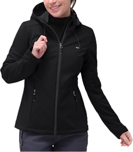 S13 New York Ladies' Anorak Jacket (Black, Large) at Amazon